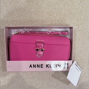 Anne Klein Fuchsia Wallet with Wrist Strap